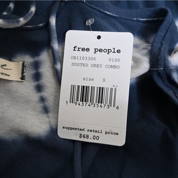 Free People Womens S We The Free Tie Dye Seashell Tunic Mini Dress NEW - Picture 8 of 11